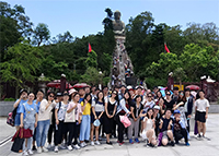 Participants visit the Big Buddha on Lantau Island
